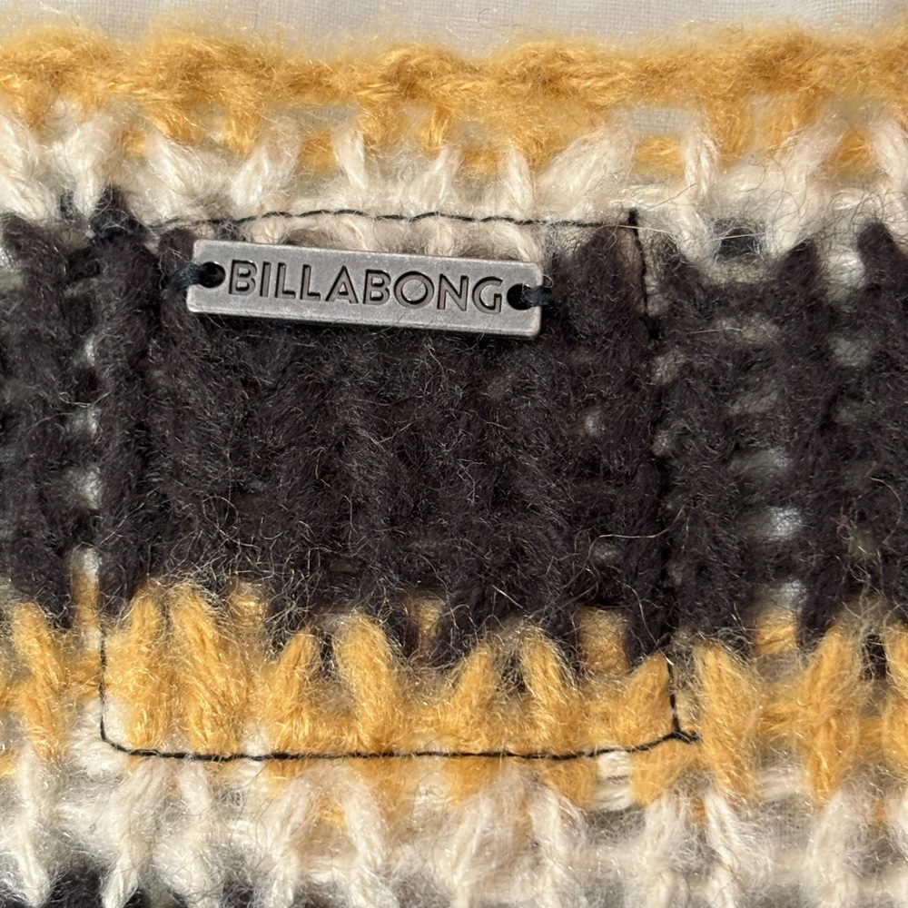 Billabong women’s sweater sizeM loose knit oversized crop balloon sleeves - Picture 4 of 12